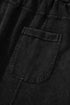 High Waist Mineral Wash Exposed Seam Drawstring Wide Leg Pants
